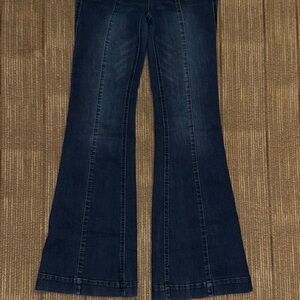 Altar'd State Blue Flare Wide Leg Jeans